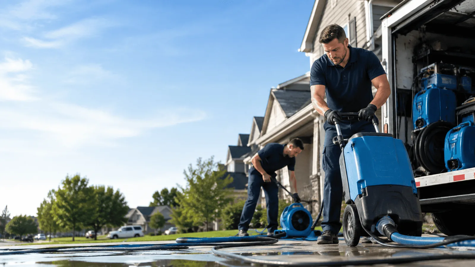 Dehumidification being performed in Economy, IN